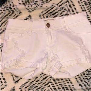Hollister short-short white low rise